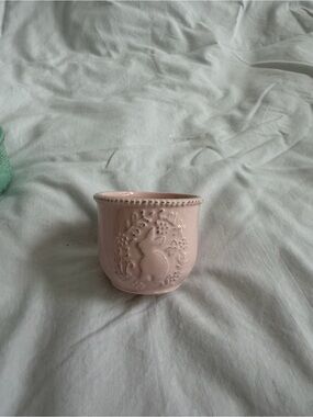 Pink and mint Ceramic Bunny Planter - Home Accents
